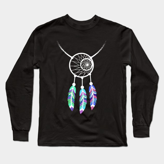 Feather necklace Long Sleeve T-Shirt by albertocubatas